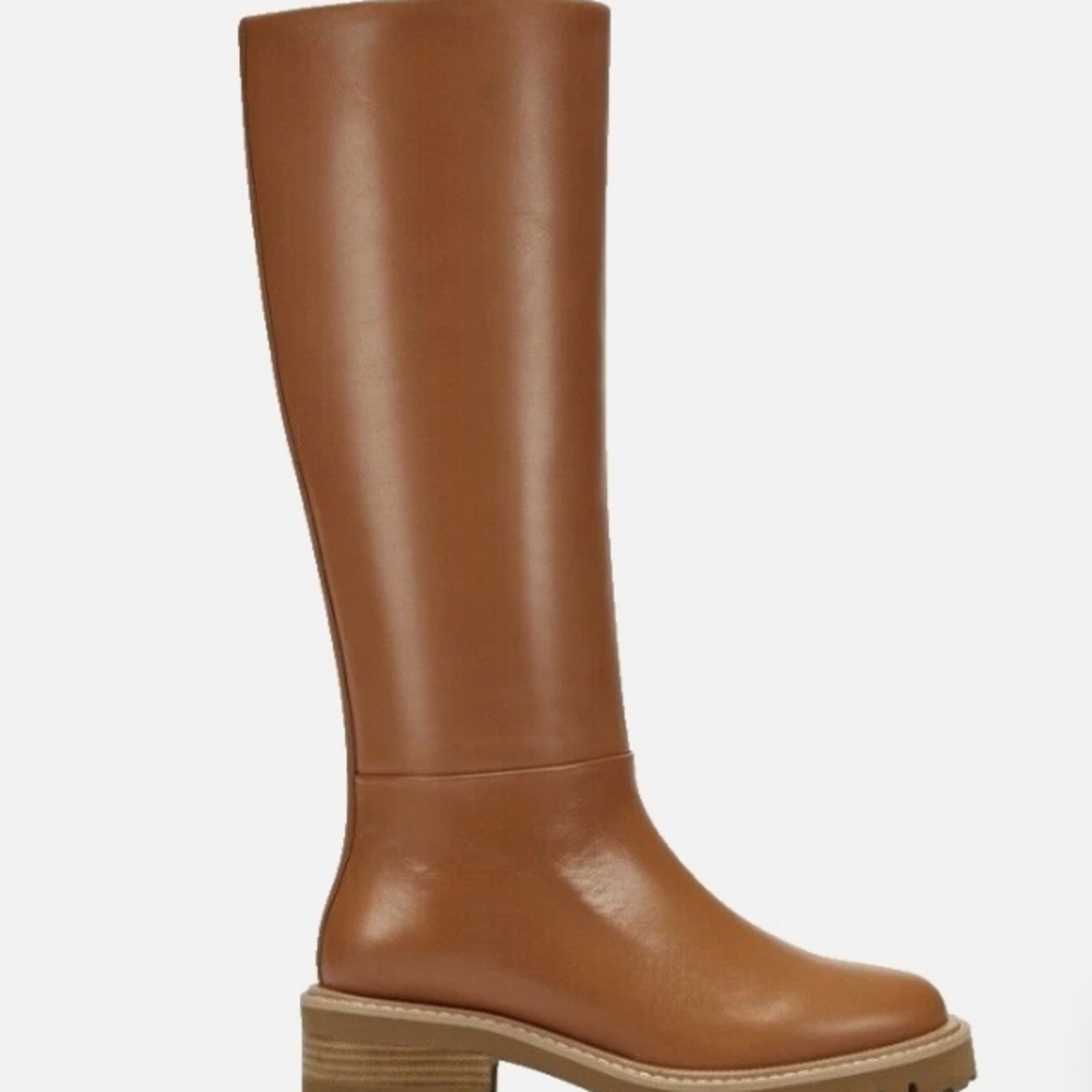 AEROSOLES Brown Leather Knee High Riding Boots